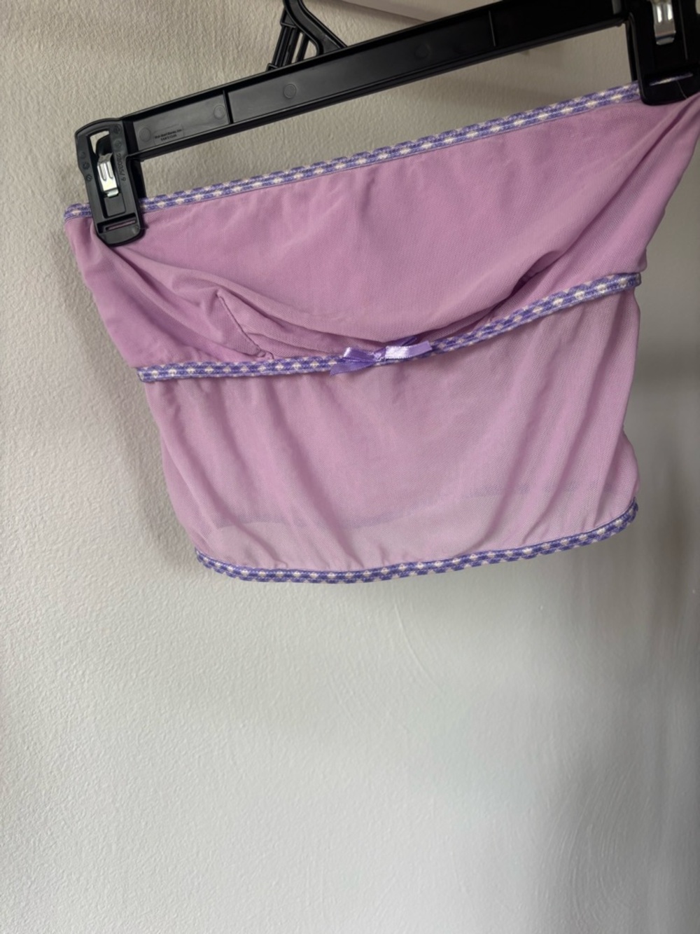 Urban Outfitters Lavender Strapless Mesh Tube Top with Braided Trim